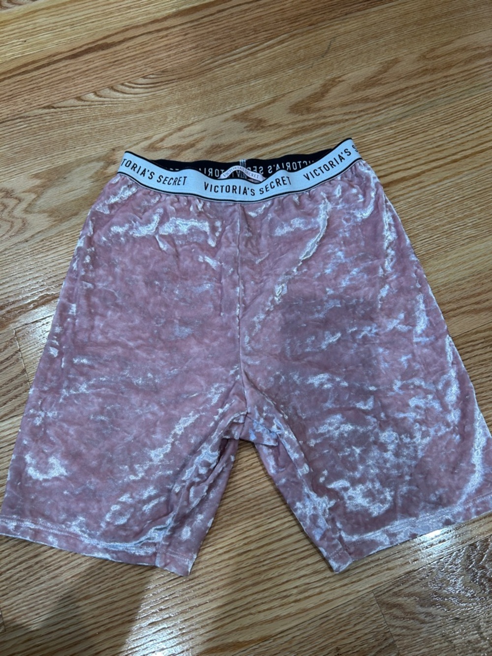 Victoria's Secret Velvet Athletic Lounge Shorts in Dusty Rose